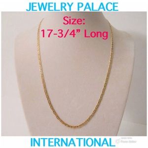 🆕14K Gold Filled Flat Mariner Unisex Necklace.